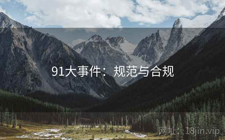 91大事件：规范与合规