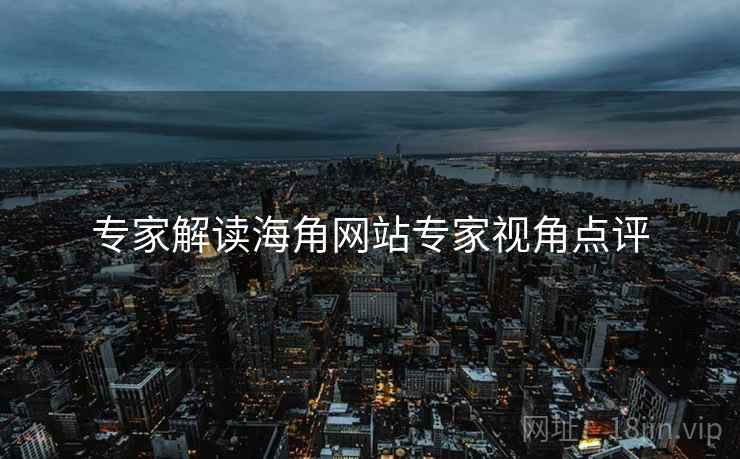 专家解读海角网站专家视角点评