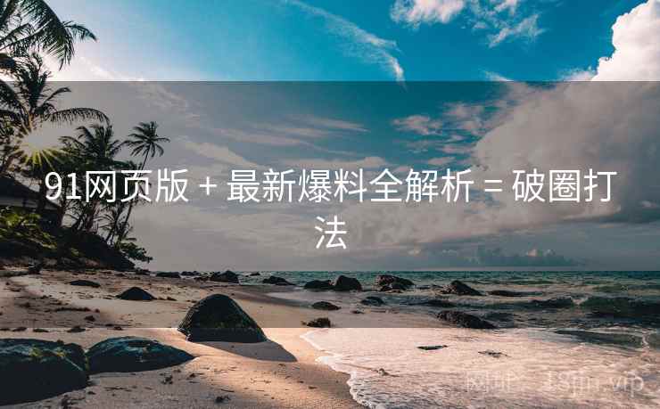 91网页版 + 最新爆料全解析 = 破圈打法